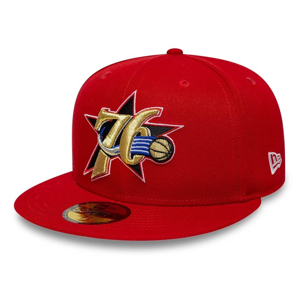 Philadelphia 76ers NBA Hardwood Classic 59FIFTY Fitted New Era Red Official NBA Fan Gear