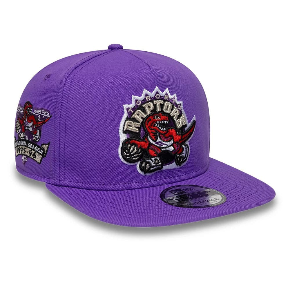 Toronto Raptors NBA Hardwood Classic 9FIFTY A-Frame Snapback New Era Purple Official NBA Fan Gear
