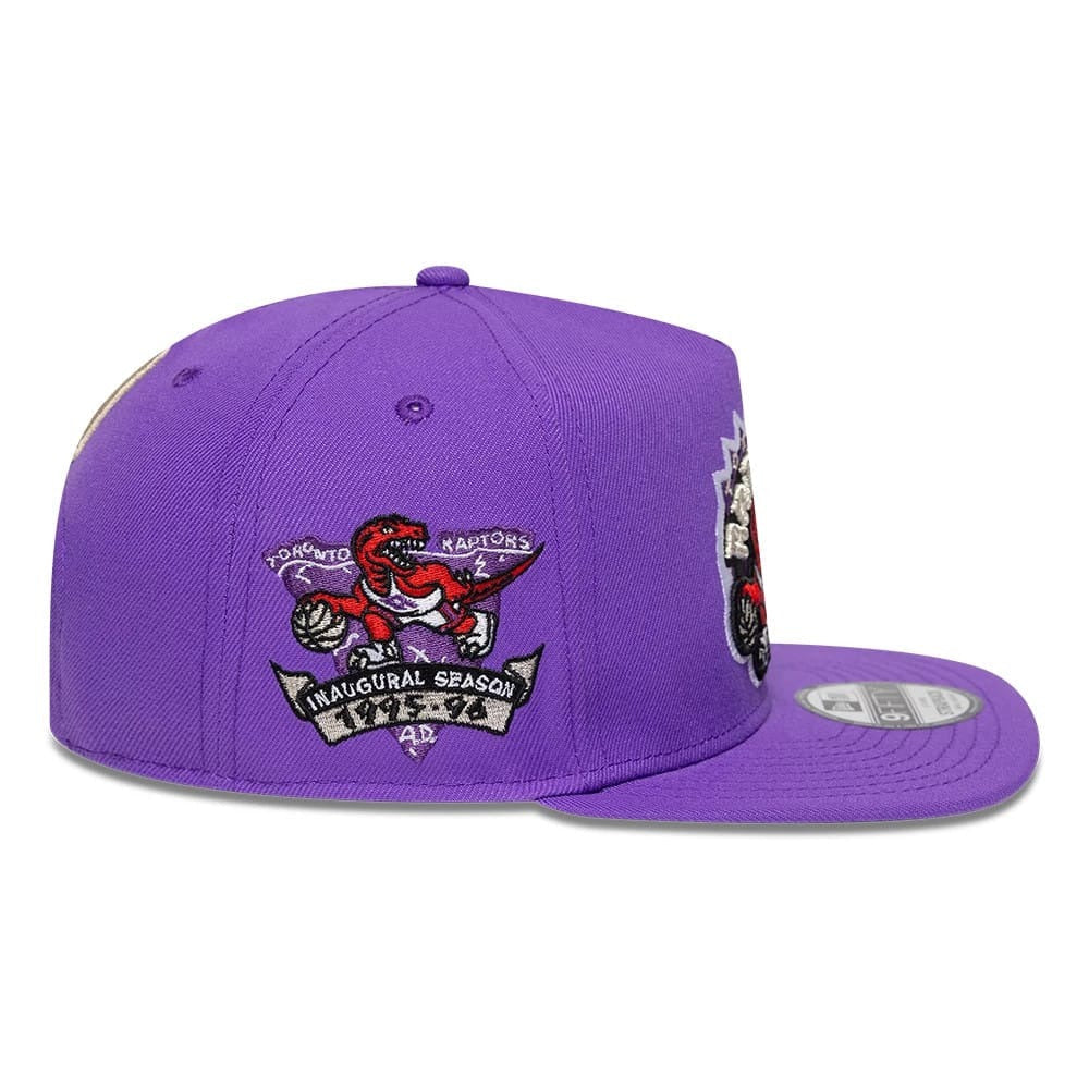 Toronto Raptors NBA Hardwood Classic 9FIFTY A-Frame Snapback New Era Purple Official NBA Fan Gear