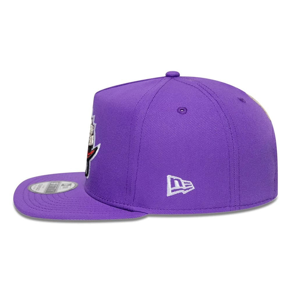 Toronto Raptors NBA Hardwood Classic 9FIFTY A-Frame Snapback New Era Purple Official NBA Fan Gear