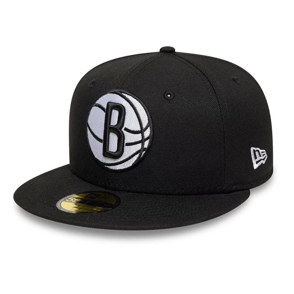 Brooklyn Nets NBA 59FIFTY Basic Fitted New Era Black Official NBA Fan Gear