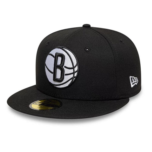 Brooklyn Nets NBA 59FIFTY Basic Fitted New Era Black Official NBA Fan Gear