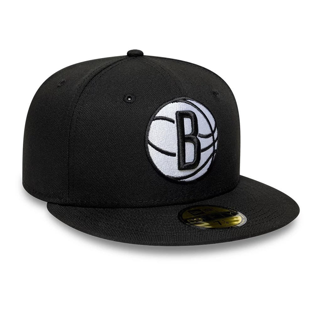 Brooklyn Nets NBA 59FIFTY Basic Fitted New Era Black Official NBA Fan Gear
