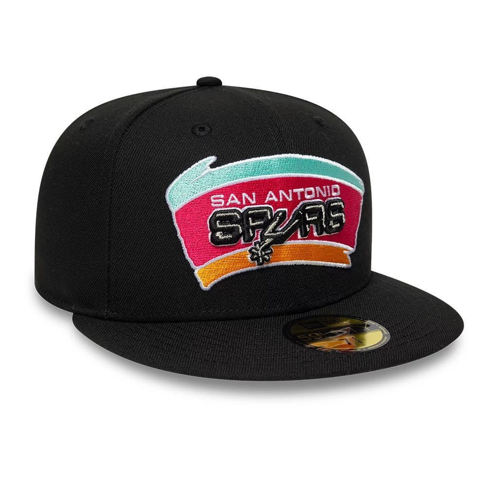 San Antonio Spurs NBA Hardwood Classic 59FIFTY Fitted New Era Black Official NBA Fan Gear
