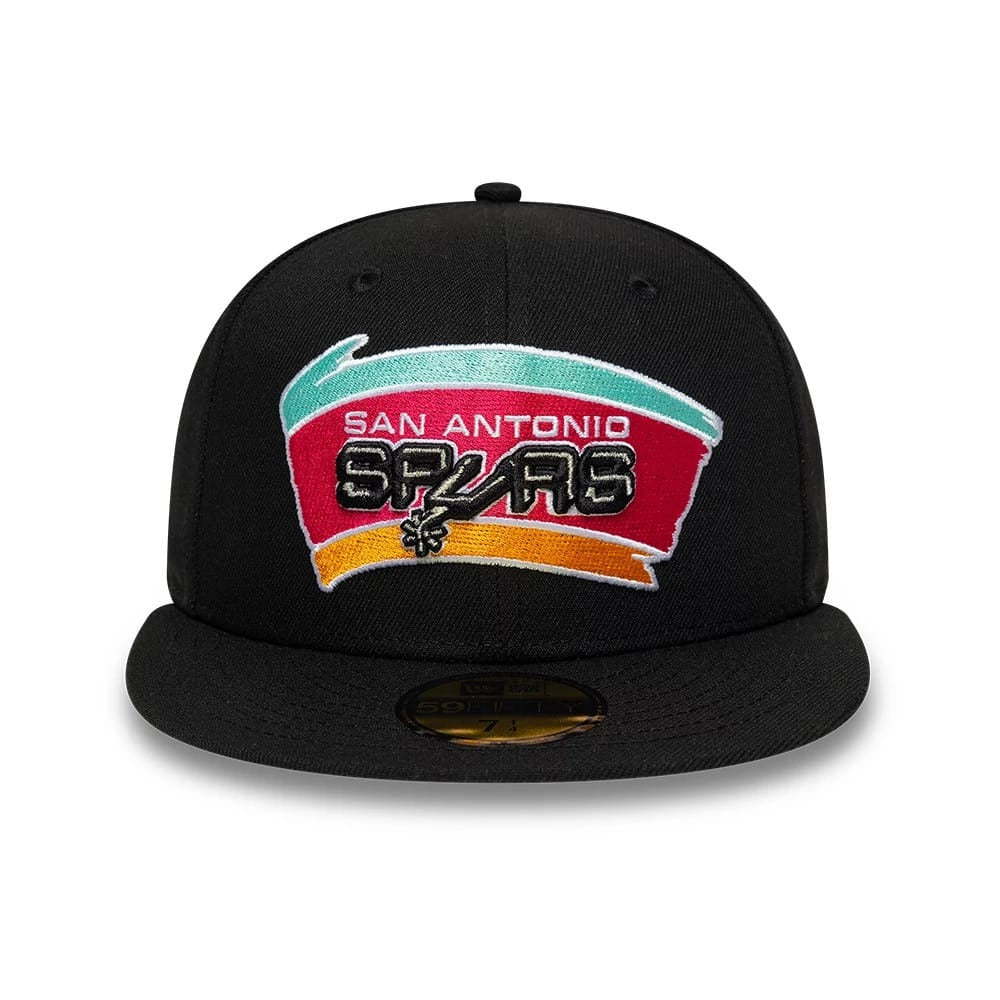 San Antonio Spurs NBA Hardwood Classic 59FIFTY Fitted New Era Black Official NBA Fan Gear