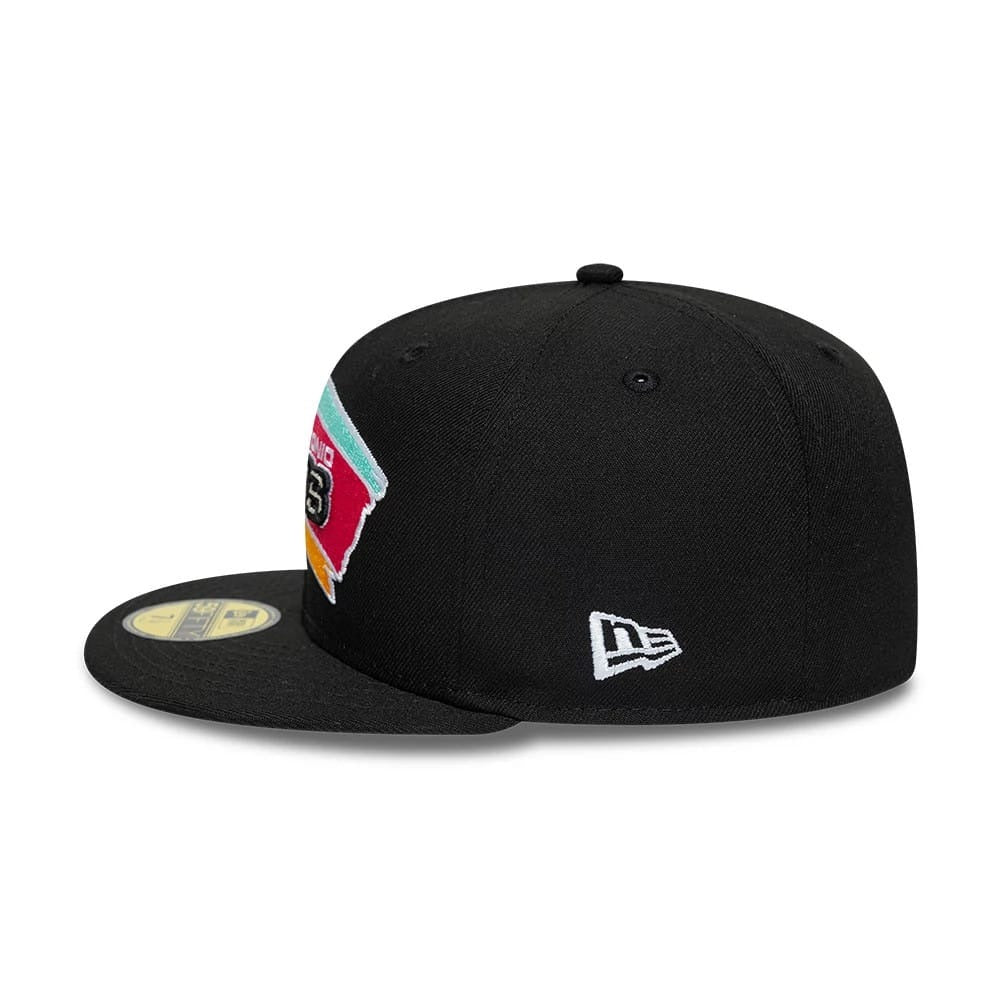 San Antonio Spurs NBA Hardwood Classic 59FIFTY Fitted New Era Black Official NBA Fan Gear